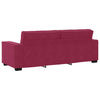 sofasæt 2 dele med hynder velour vinrød