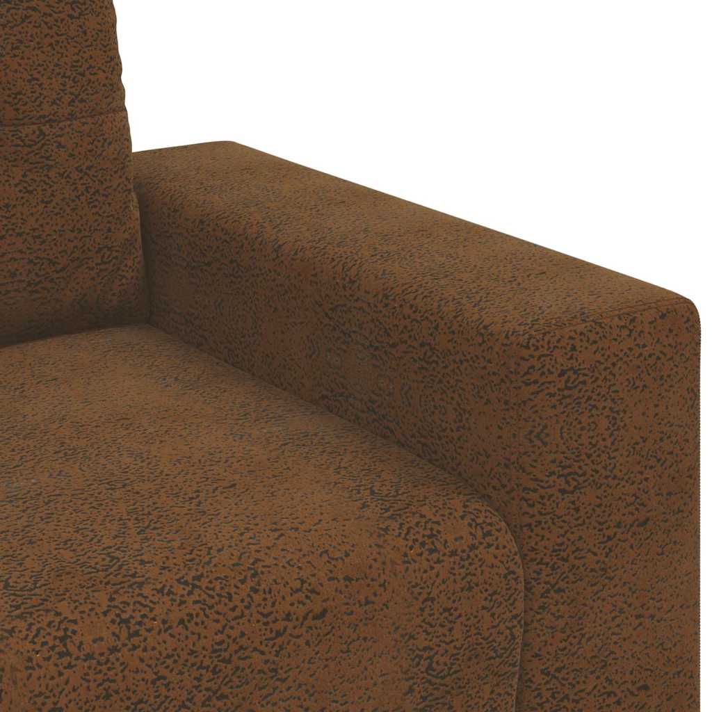 Sofa 2 pcs Brun 221 x 78 x 80 cm Kunstlæder