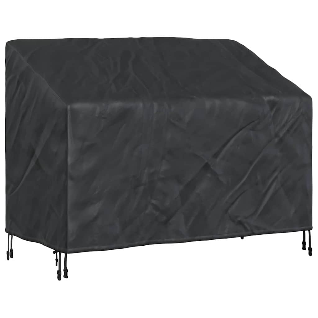 Havebænkkappe Sort 134 x 70 x 65 / 94 cm 420D stof