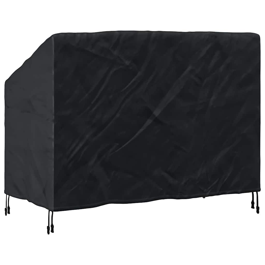 Havebænkkappe Sort 134 x 70 x 65 / 94 cm 420D stof