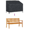 Havebænkkappe Sort 134 x 70 x 65 / 94 cm 420D stof