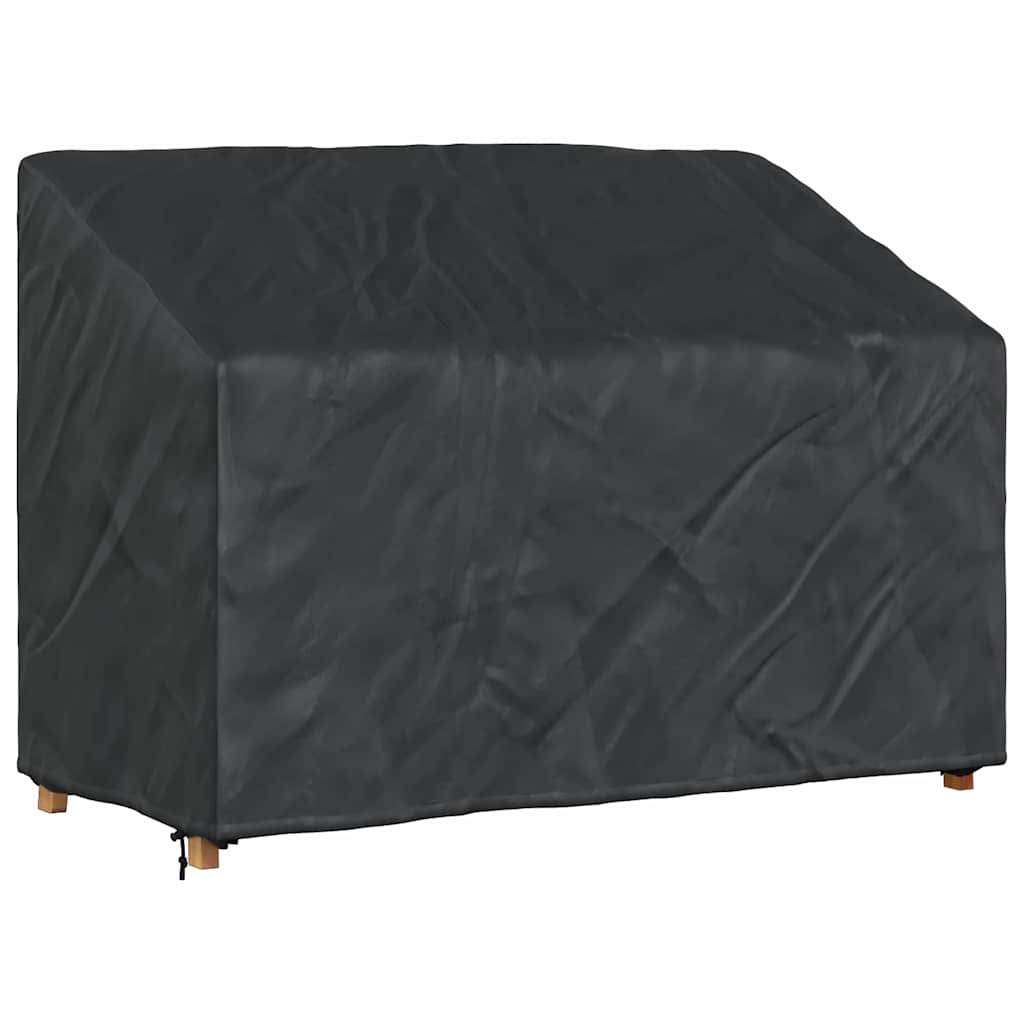 Havebænkkappe Sort 134 x 70 x 65 / 94 cm 420D stof
