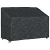 Havebænkkappe Sort 134 x 70 x 65 / 94 cm 600D stof
