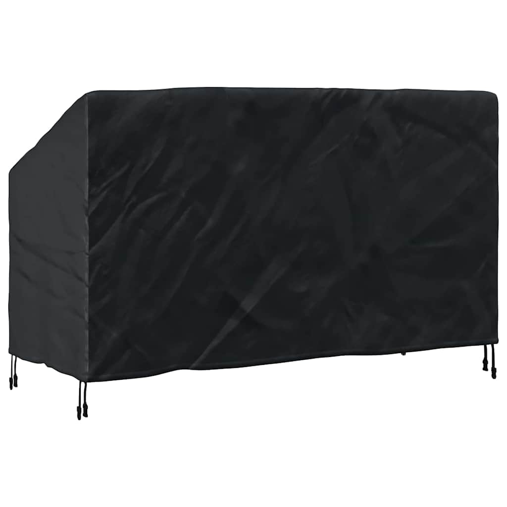 Havebænkkappe Sort 165 x 70 x 65 / 94 cm 210D stof