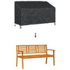 Havebænkkappe Sort 165 x 70 x 65 / 94 cm 210D stof