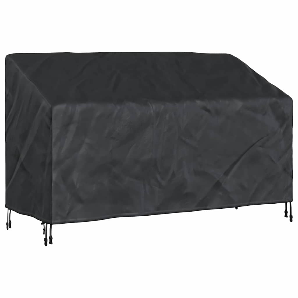 Havebænkkappe Sort 165 x 70 x 65 / 94 cm 420D stof