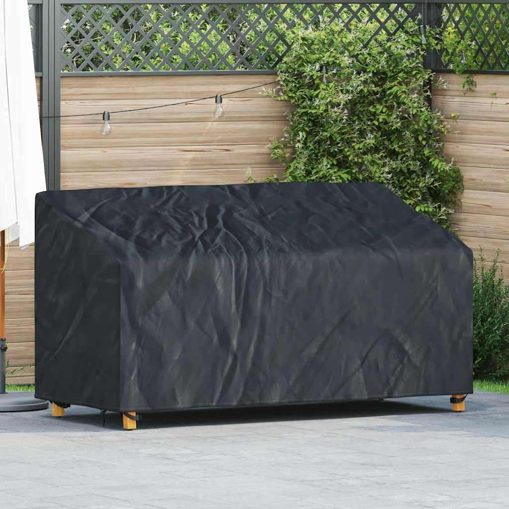 Havebænkkappe Sort 175 x 85 x 65 / 94 cm 420D stof