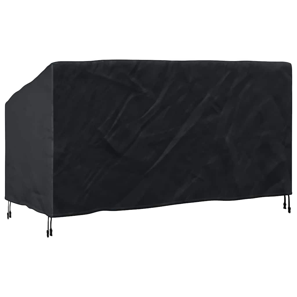 Havebænkkappe Sort 175 x 85 x 65 / 94 cm 420D stof