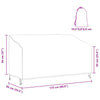 Havebænkkappe Sort 175 x 85 x 65 / 94 cm 420D stof