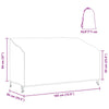 Havebænkkappe Sort 185 x 85 x 65 / 94 cm 600D stof