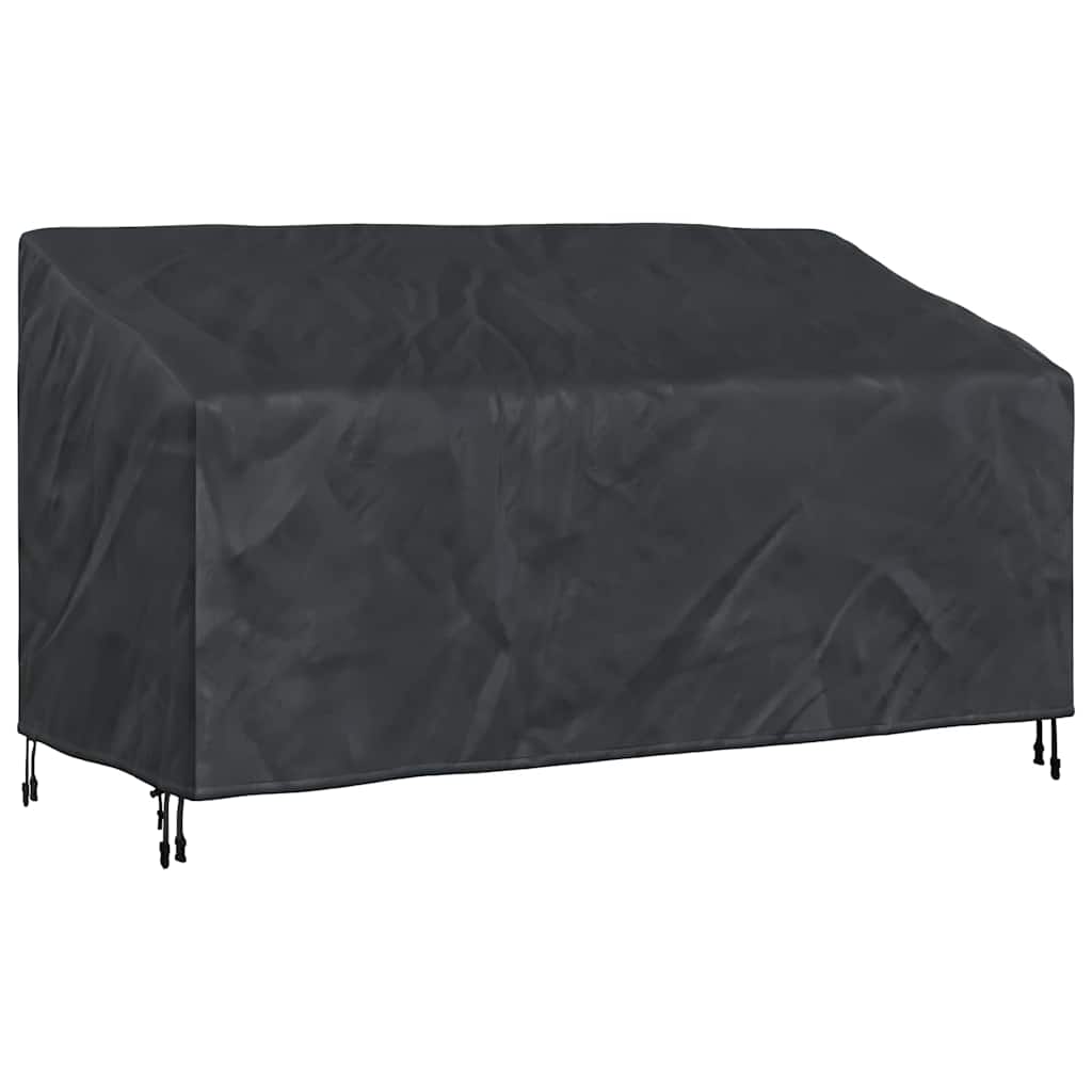 Havebænkkappe Sort 205 x 85 x 65 / 94 cm 210D stof