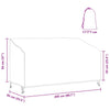 Havebænkkappe Sort 205 x 85 x 65 / 94 cm 210D stof