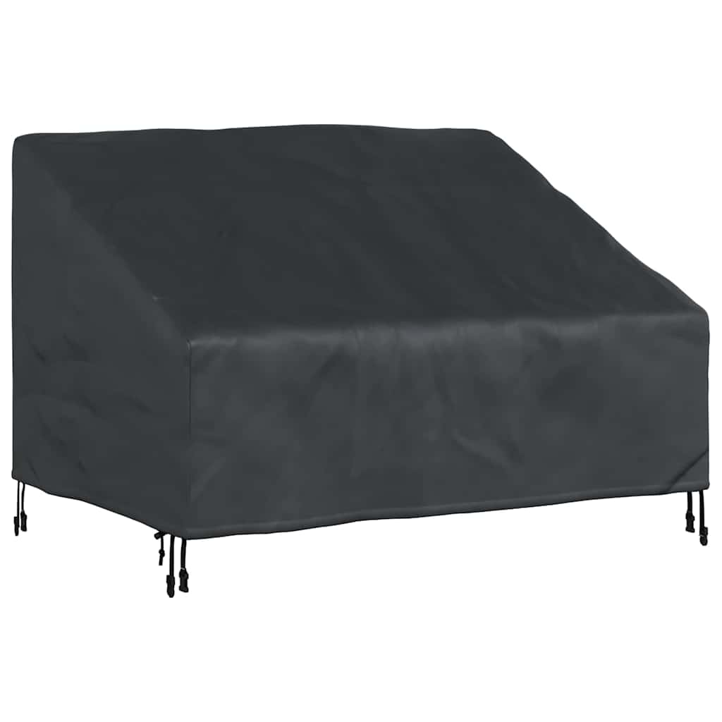 Havebænkkappe Sort 130 x 95 x 40 / 80 cm 420D stof