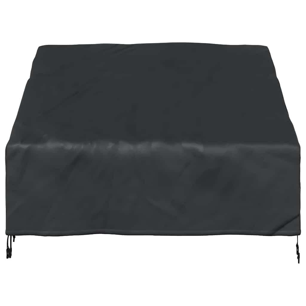 Havebænkkappe Sort 130 x 95 x 40 / 80 cm 420D stof