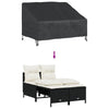 Havebænkkappe Sort 130 x 95 x 40 / 80 cm 420D stof