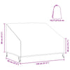 Havebænkkappe Sort 130 x 95 x 40 / 80 cm 420D stof