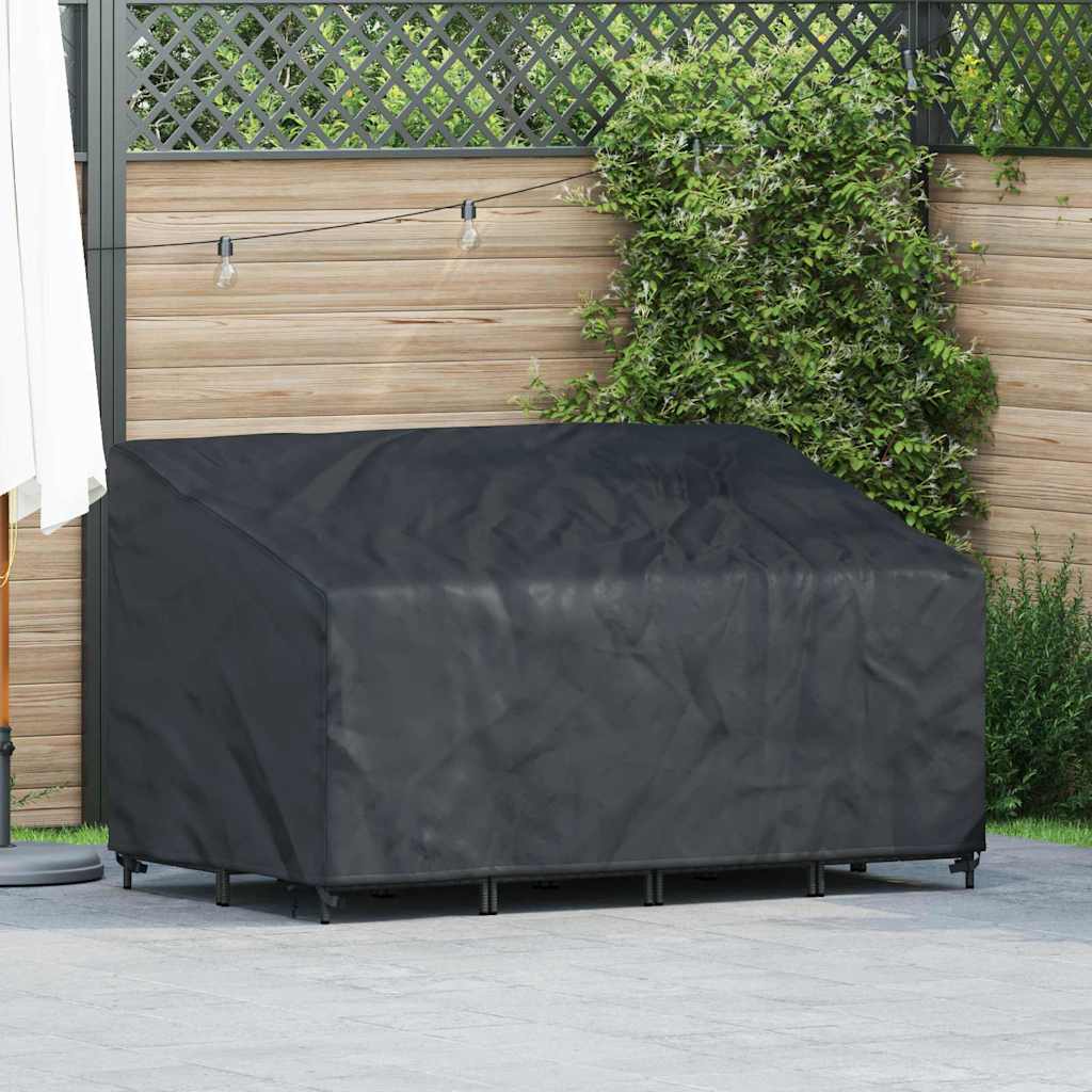 Havebænkkappe Sort 160 x 100 x 61 / 89 cm 210D stof
