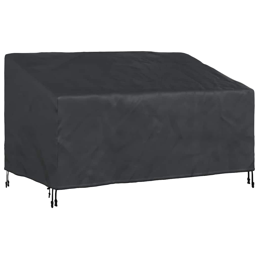 Havebænkkappe Sort 160 x 100 x 61 / 89 cm 210D stof