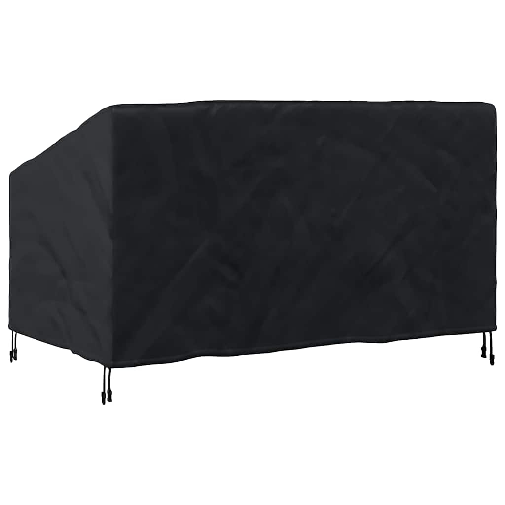 Havebænkkappe Sort 160 x 100 x 61 / 89 cm 210D stof