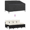 Havebænkkappe Sort 160 x 100 x 61 / 89 cm 210D stof