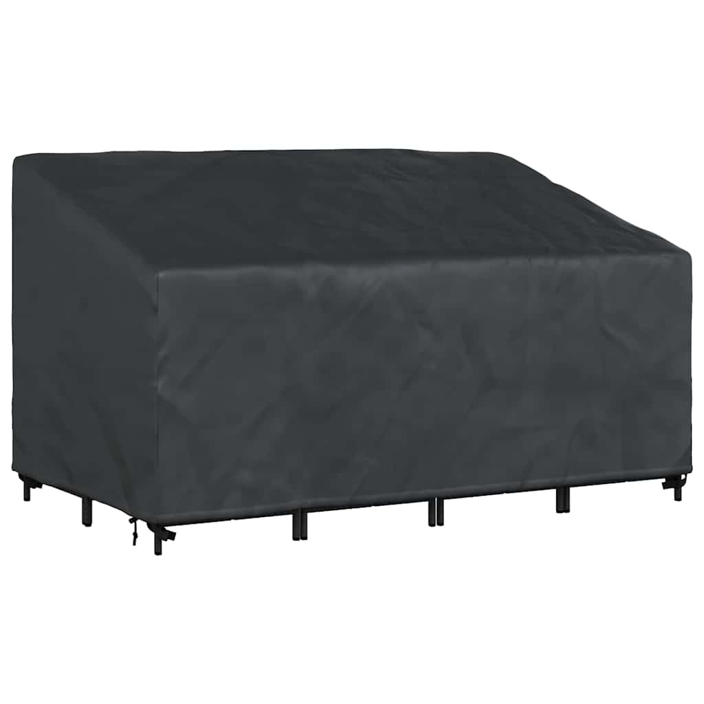Havebænkkappe Sort 160 x 100 x 61 / 89 cm 420D stof