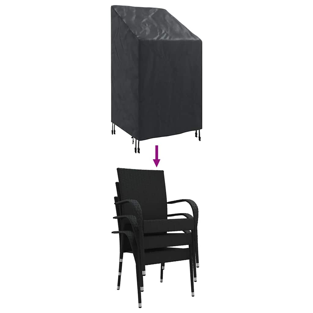 Have Stolovertræk Sort 70 x 70 x 85 / 125 cm 600D stof