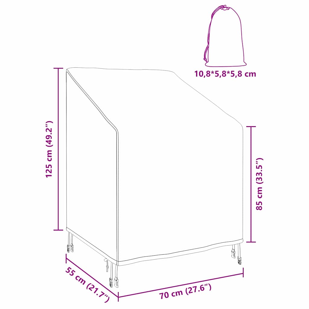 Have Stolovertræk Sort 75 x 78 x 65 / 100 cm 420D stof