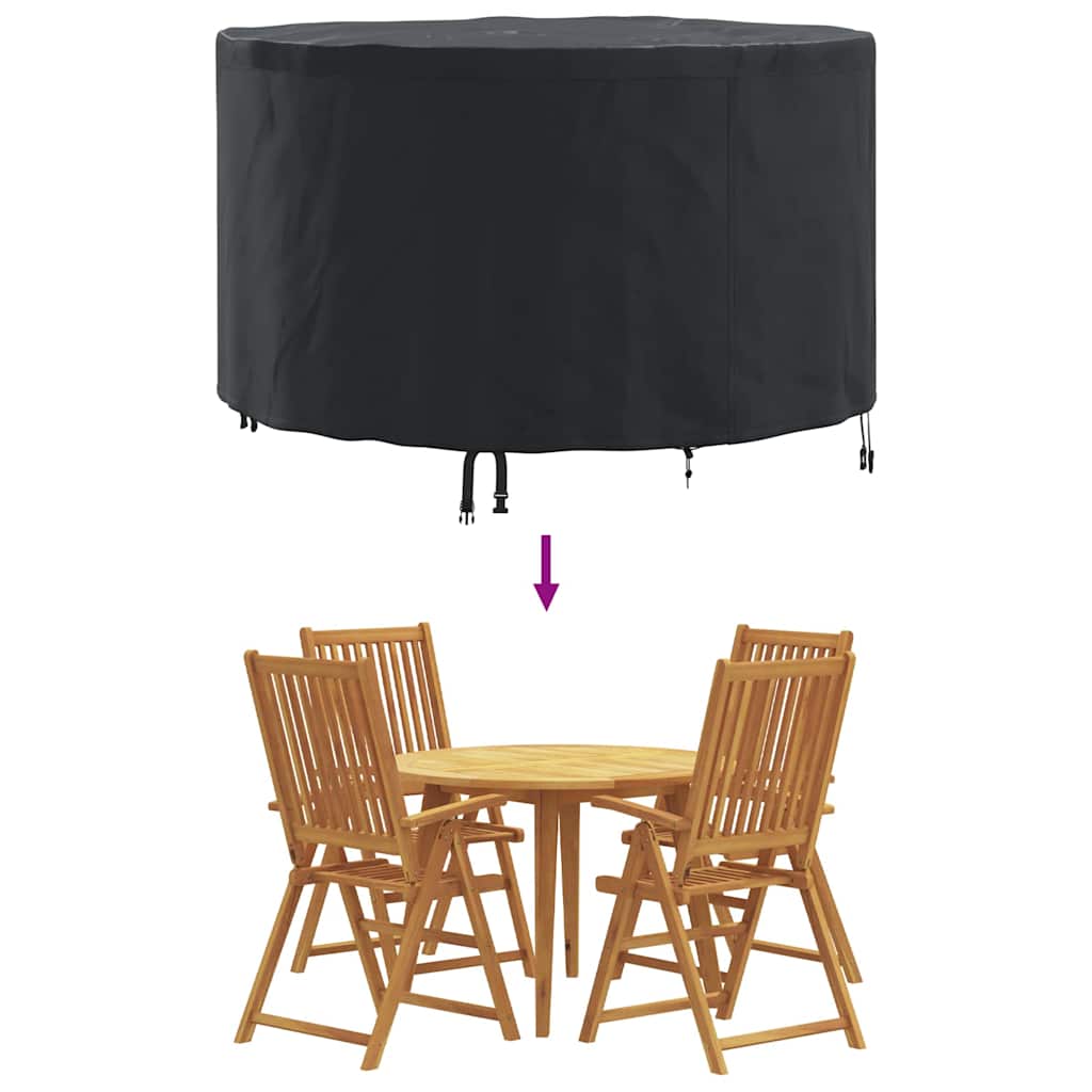 Overtræk til havemøbler Sort 128 x 128 x 71 cm 420D stof