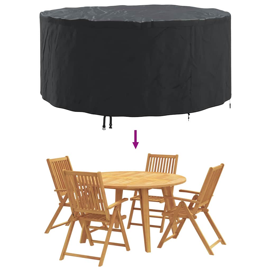Overtræk til havemøbler Sort 200 x 200 x 71 cm 420D stof