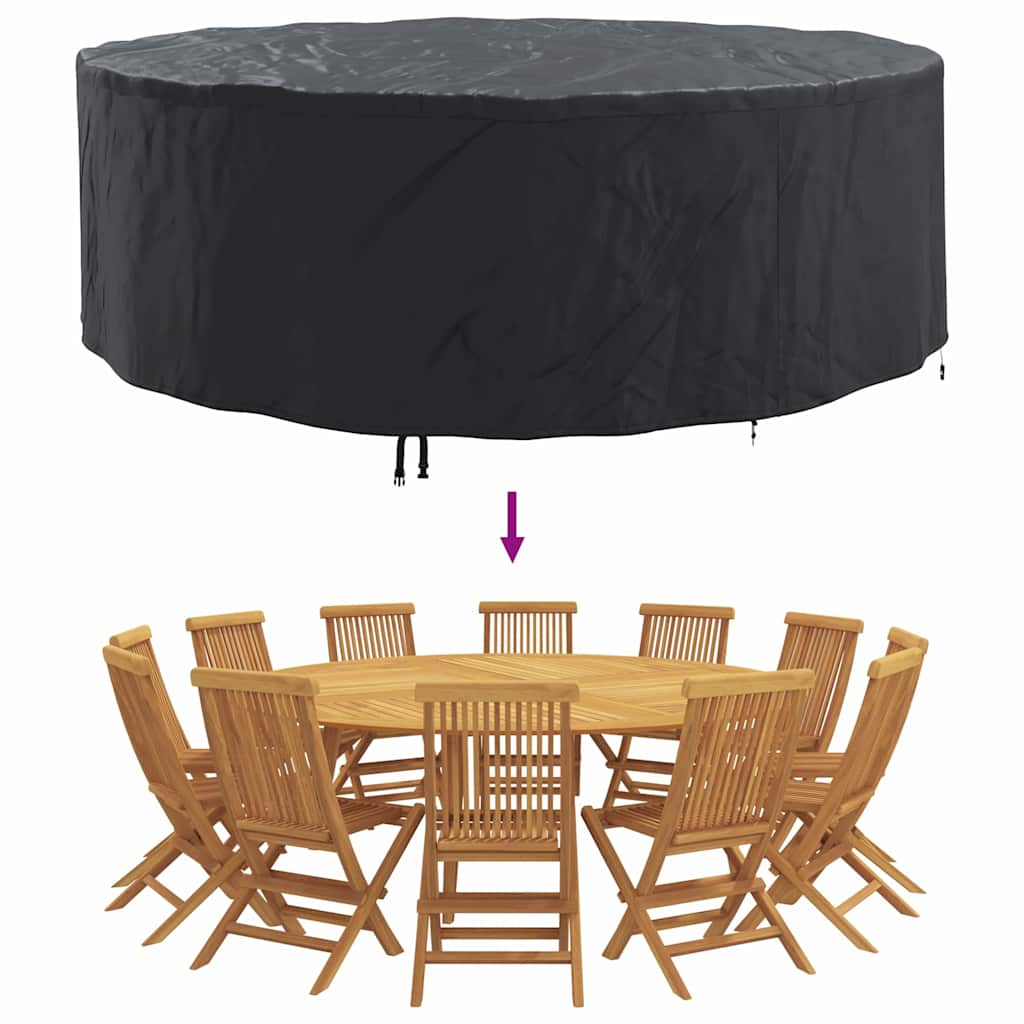 Overtræk til havemøbler Sort 279 x 279 x 85 cm 420D stof