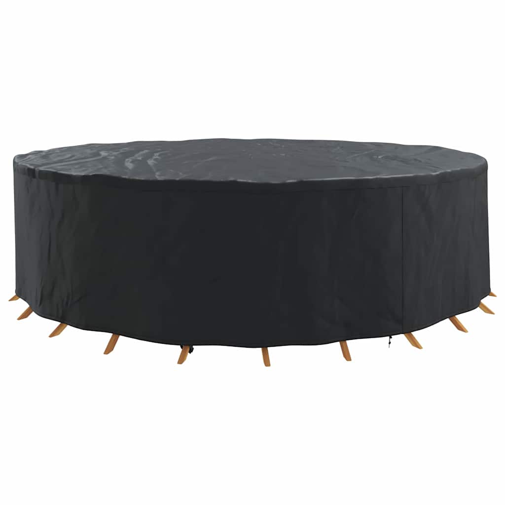 Overtræk til havemøbler Sort 320 x 320 x 85 cm 210D stof