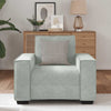 sofastol 60 cm fløjl lysegrå