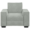 sofastol 60 cm fløjl lysegrå