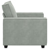 sofastol 60 cm fløjl lysegrå