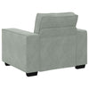 sofastol 60 cm fløjl lysegrå