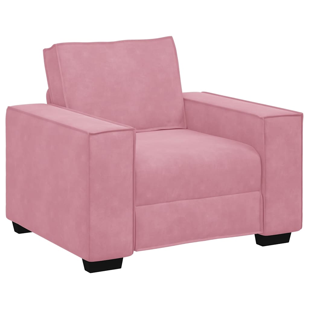 sofastol 60 cm fløjl lyserød