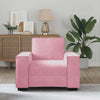 sofastol 60 cm fløjl lyserød