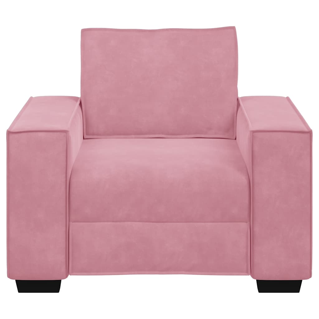 sofastol 60 cm fløjl lyserød