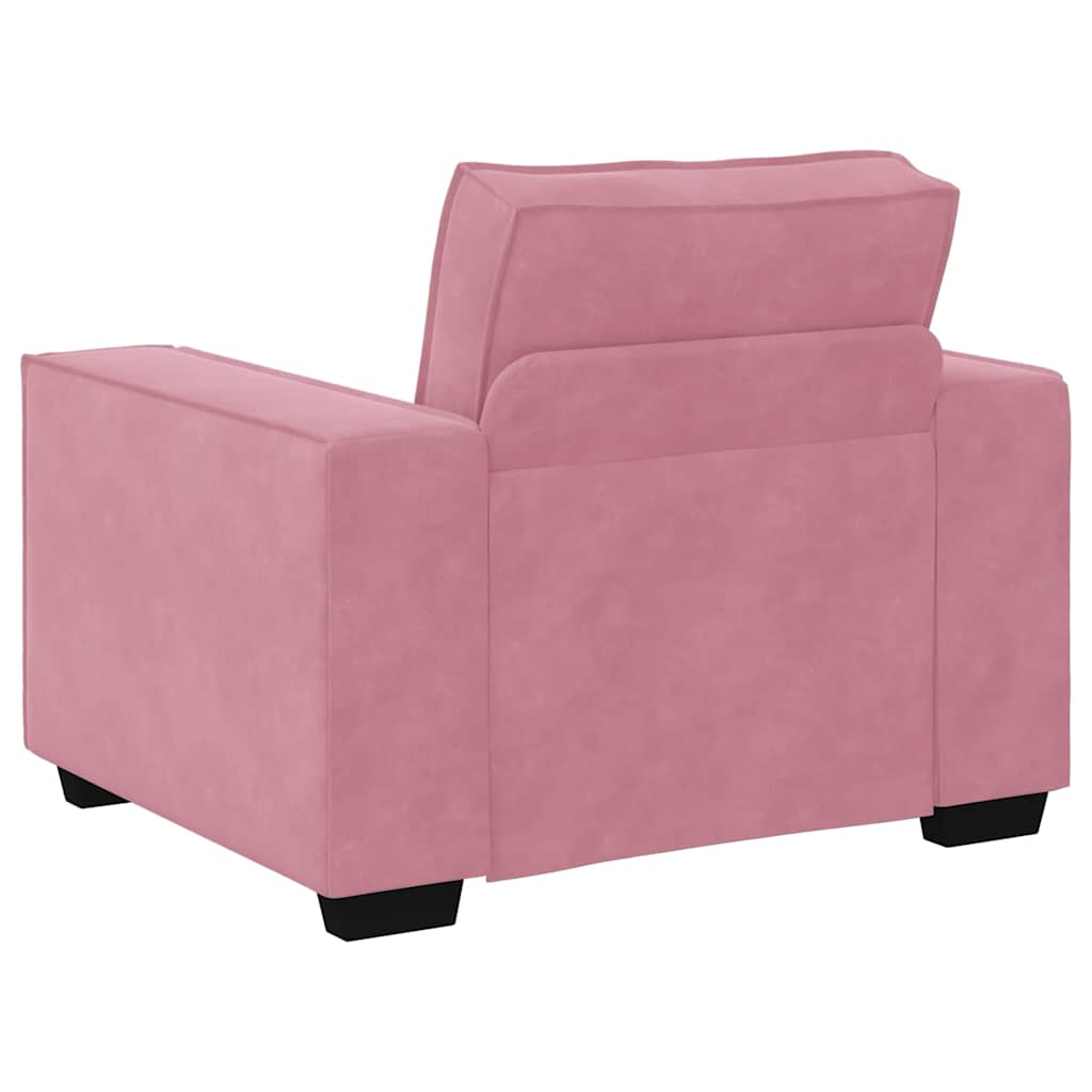 sofastol 60 cm fløjl lyserød