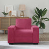 sofastol 60 cm fløjl vinrød