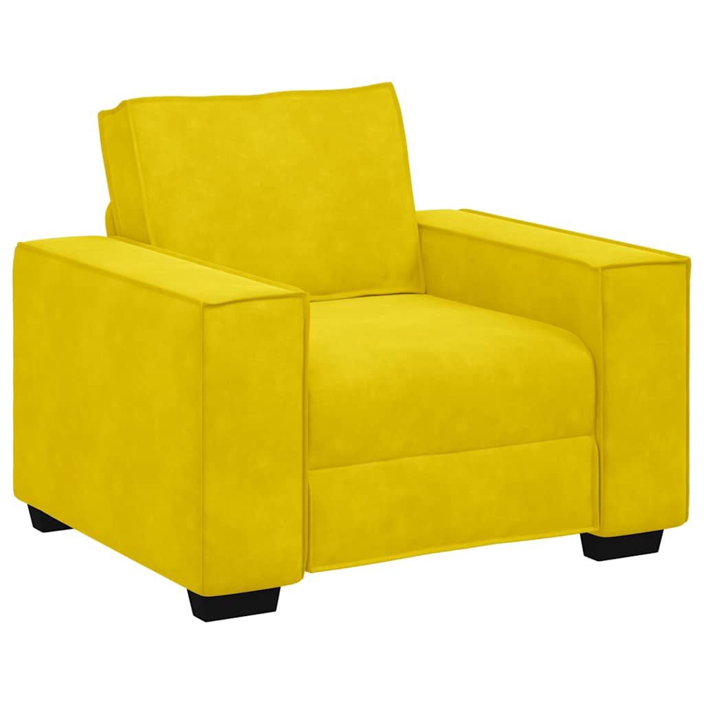 sofastol 60 cm fløjl gul