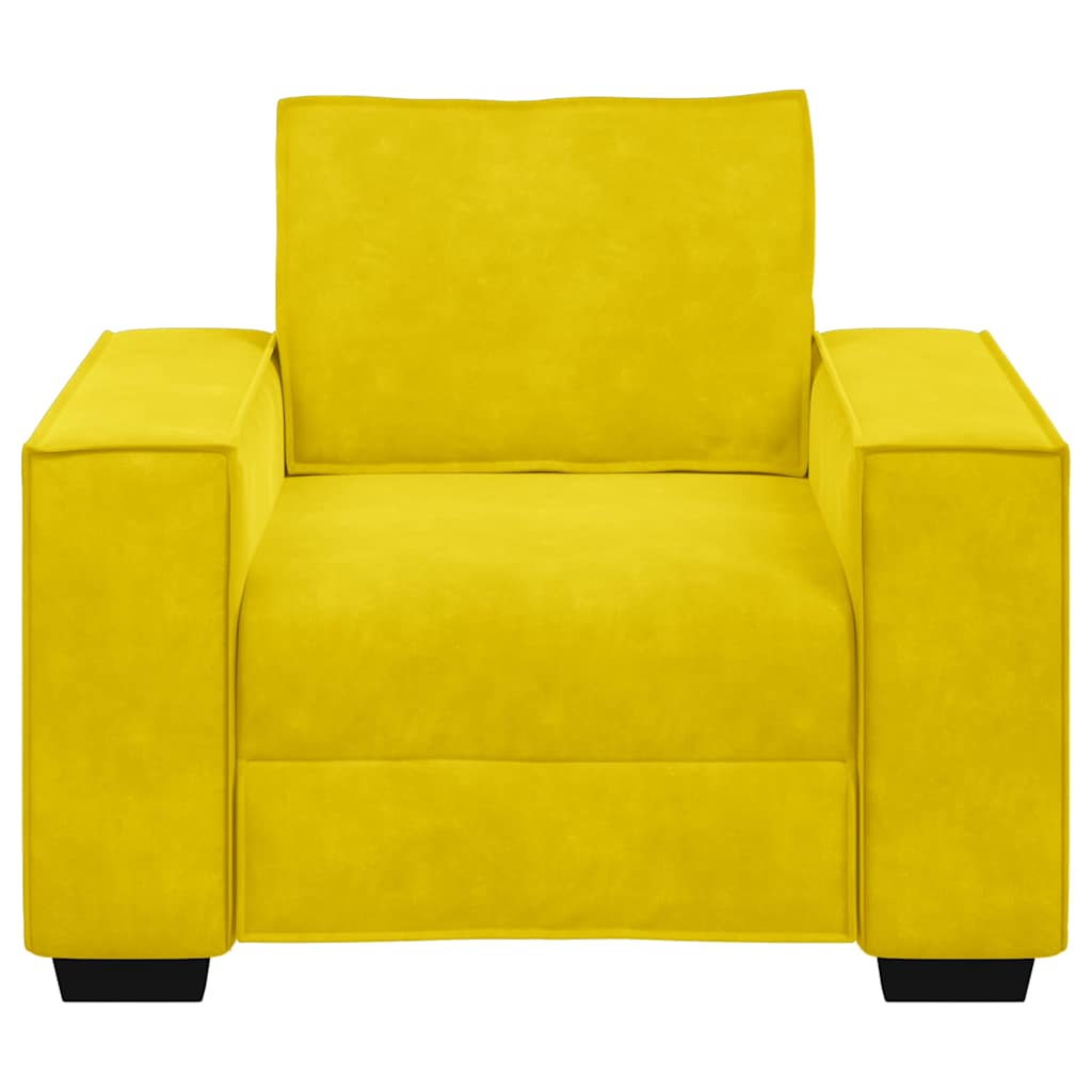 sofastol 60 cm fløjl gul