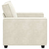 sofastol 60 cm fløjl cremefarvet