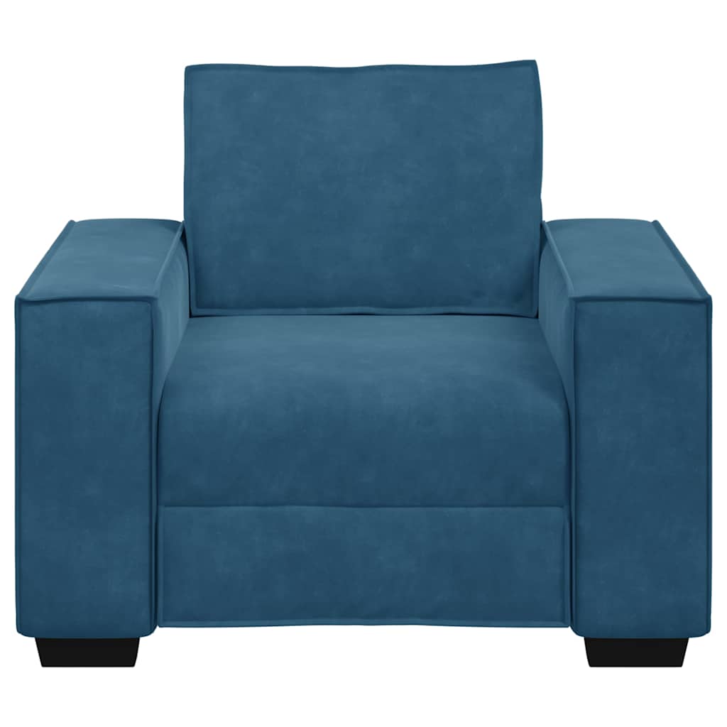 sofastol 60 cm fløjl blå