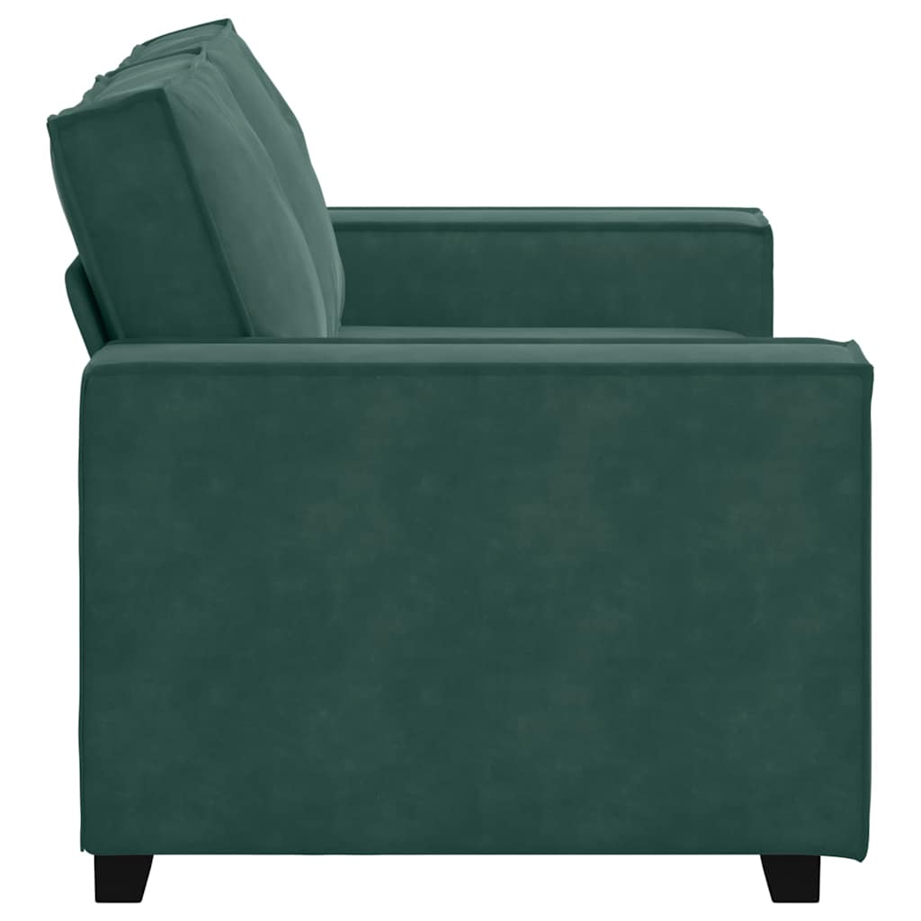 2-personers sofa 120 cm fløjl mørkegrøn