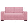 2-personers sofa 120 cm fløjl lyserød