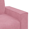2-personers sofa 120 cm fløjl lyserød