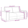 2-personers sofa 120 cm fløjl vinrød