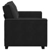 2-personers sofa 120 cm fløjl sort