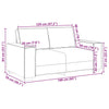 2-personers sofa 120 cm fløjl sort